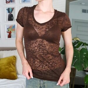 Y2k vintage burnout tee in